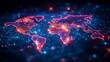 © Joachim - Visual representation of a connected world with vibrant networks illustrating global communication and data exchange