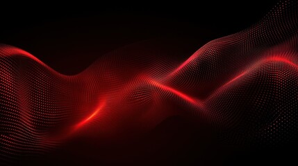 Poster - flowing digital particles dark abstract background visualize futuristic technology concept vector st
