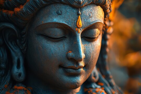 A joyful Maha Shivratri picture of Shivliing. Generative Ai