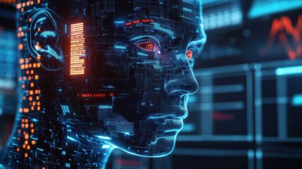 Poster - Futuristic Stock Market Analysis with AI Integration