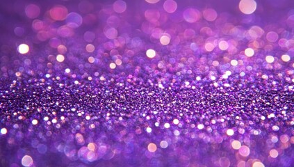 Poster - Shimmering Purple Glitter Background with Beautiful Bokeh Effects in Sparkling Light, Perfect for Festive Celebrations and Creative Projects