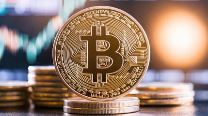 Poster - Digital Currency Floating in Cyberspace Amidst Chaos and Change