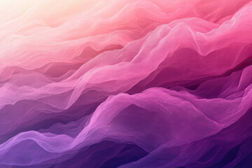 Poster - Abstract image of flowing pink and purple fabric creating a dreamy, wave-like pattern.