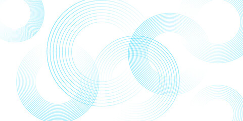 Aufkleber - Abstract white background with blue circle rings. Spiral sound wave rhythm line and blind dynamic abstract background, Vector illustration design for presentation, banner, cover, poster, texture.	
