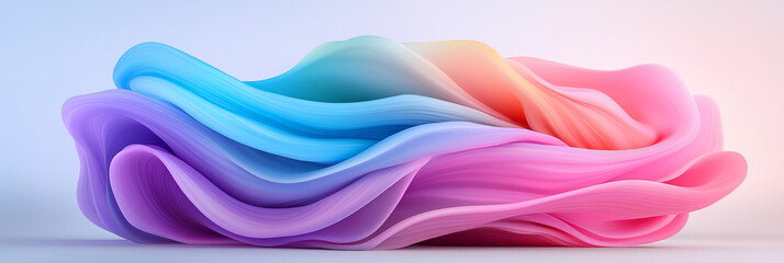 Poster - Poetic macro style capturing fluid petal folds in bright magenta and teal, painterly texture,