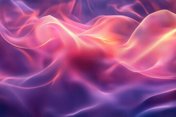 Poster - Abstract image of flowing fabric with vibrant pink and purple hues, creating a dreamy, ethereal mood.
