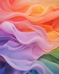 Poster - Energetic pop-art style capturing multiple layered fluid arcs, each with distinct color blocks,