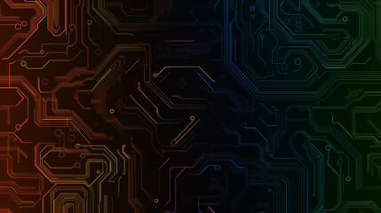 Fototapete - A beauty futuristic abstract background in a high-tech style. Shining lines and patterns resembling neural networks, connections, and digital circuits.