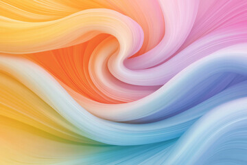 Poster - Soft swirling pastel arcs colliding with bright neon lines, moody negative space, painterly