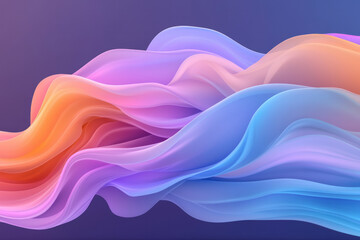 Poster - Bold editorial style with overlapping gradient lines forming fluid loops, moody environment, sharp