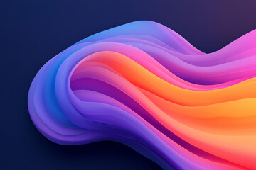Poster - Bold editorial style with overlapping gradient lines forming fluid loops, moody environment, sharp