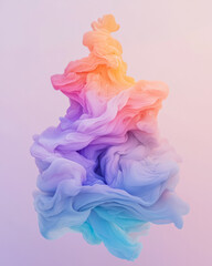 Aufkleber - Energetic swirl of thick color blobs merging into each other, intense highlights, cinematic