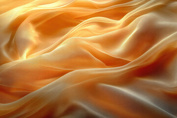 Poster - Draped amber fabric, showcasing its soft texture and subtle sheen.