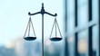 © artzone - Detailed Scale of Justice in Focus with Blurred Background Depicting Balance and Fairness
