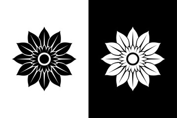 Wall Mural - Anemone flower icon vector on White Background ,Vector Art Illustration on white background.