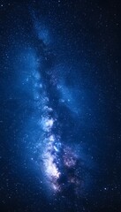 Wall Mural - a beautiful dark blue night sky showing the milky way