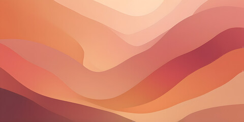 Poster - warm wave of harmony: a beautiful abstract of layered waves in warm, earthy tones and a soothing des