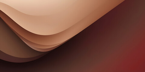 Poster - Abstract Waves: Elegant, layered waves in varying shades of brown and red create a sense of depth and movement, ideal for backgrounds and designs.