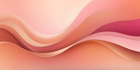 Poster - abstract wave design: a captivating display of layered, flowing curves in a harmonious blend of soft