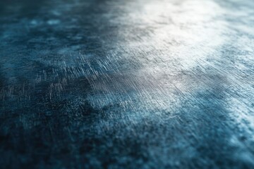 Fototapete - Close-up of a textured, brushed metallic surface with a dark teal hue and light highlights.