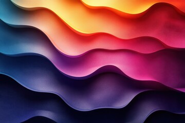 Poster - Colorful abstract waves flowing in vibrant hues create a mesmerizing visual display