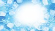 © Pixora Labs - Ice cubes background, copy space for text