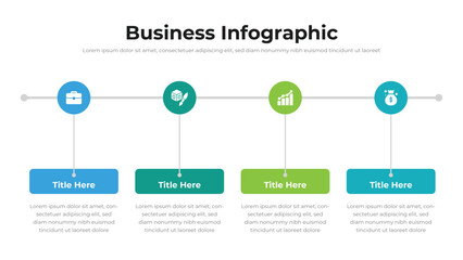 Wall Mural - business infographic presentation layout fully editable.