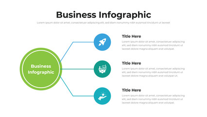 Wall Mural - business infographic presentation layout fully editable.