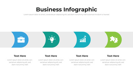 Wall Mural - business infographic presentation layout fully editable.
