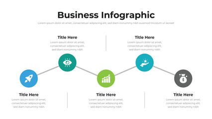 Wall Mural - business infographic presentation layout fully editable.