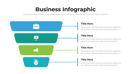 Wall Mural - business infographic presentation layout fully editable.