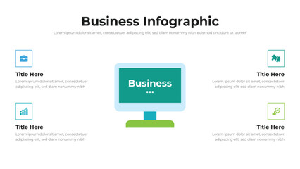 Wall Mural - business infographic presentation layout fully editable.