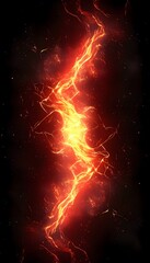 Poster - Fiery abstract illustration of a bright burning and radiant energy display
