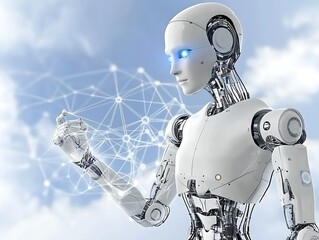A robot that interacts with a network and connects
