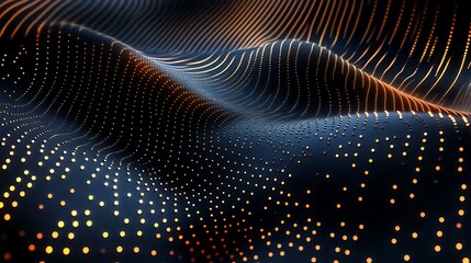 Poster - A sleek background with a metallic surface and integrated LED lights forming intricate patterns