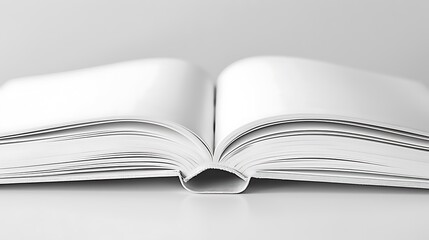 Wall Mural - Open book isolated on white background. 3d illustration. Mock-up.