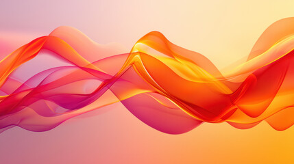 Wall Mural - Abstract background with vibrant orange and red waves, dynamic and energetic, ideal for marketing presentations