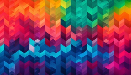 Fototapete - Colorful chevron pattern abstract geometric background.