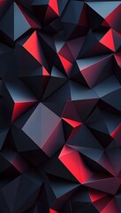 Poster - Three dimensional geometric shapes arranged with contrasting colors and textures
