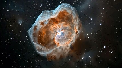 Wall Mural - a space nebula is depicted in a 3d illustration suitable for science, research, and education-relate