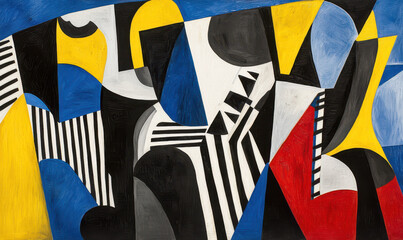 Poster - Exploring Abstract Expressionism: A Vibrant Dialogue of Shapes and Colors in Modern Art