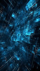 Poster - A Futuristic Digital Abstract Depicting Lines And Shapes