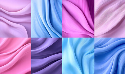 Poster - Colorful Abstract Fabric Texture Backgrounds in Soft Pastel Shades