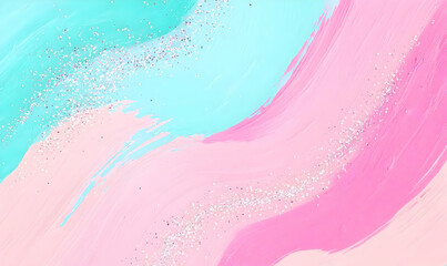 Poster - Colorful Abstract Background with Glittery Swirls in Pastel Hues
