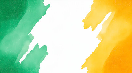 Poster - Abstract Grunge Background in Green, White, and Orange Colors