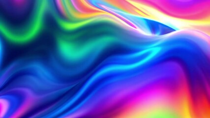 Poster - abstract rainbow wave flowing background animation 4k ultra hd