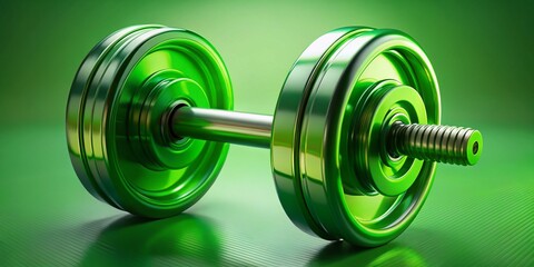 Poster - Abstract Green Axle: 3D Render of Plastic Mechanical Part