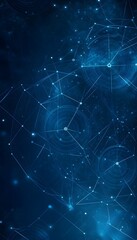 Poster - Futuristic digital illustration of a connected network design pattern