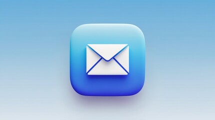 Email Icon with Gradient Background: Modern Design for Communication Apps and Websites