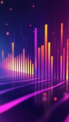 Poster - Abstract digital visualization of sound waves and frequency bars